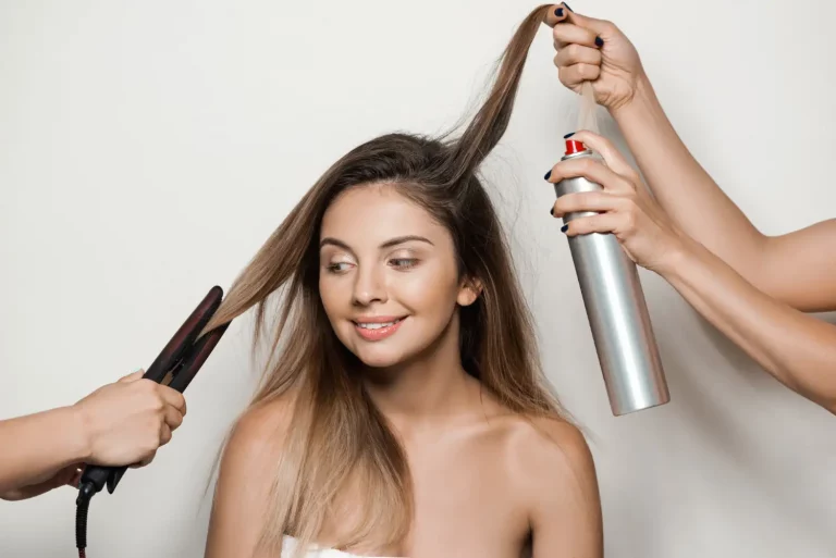 applying a dry shampoo