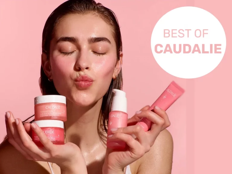 caudalie-1 a woman holding caudalie products